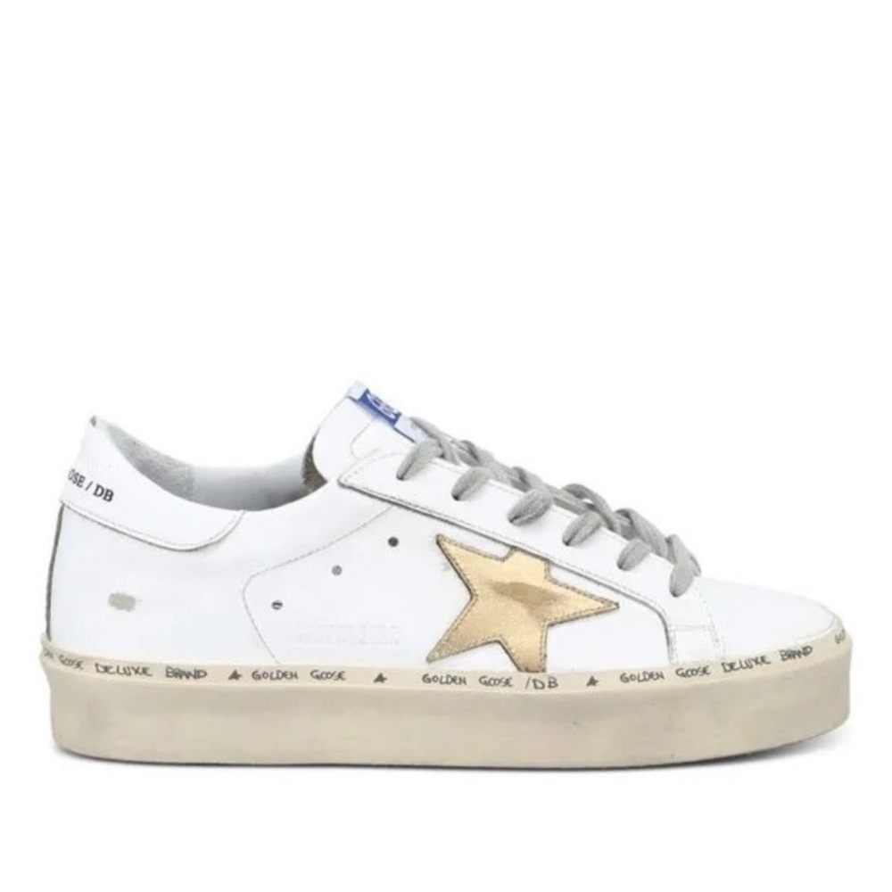 Golden Goose Women's White Sneakers with Gold Star